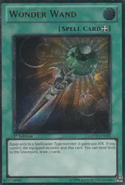 Yugioh! Wonder Wand - GENF-EN045 - Ultimate Rare - Unlimited Edition Near Mint, - Image 1