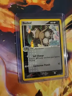 Nuzleaf 39/100 Reverse Holo Stamped Pokemon 2006 EX Crystal Guardians NM - Image 2