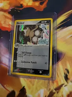 Nuzleaf 39/100 Reverse Holo Stamped Pokemon 2006 EX Crystal Guardians NM - Image 3