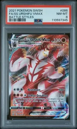 URSHIFU VMAX Single Strike #086 PSA 8 • 2021 POKEMON SWORD & SHIELD FULL ART - Image 1