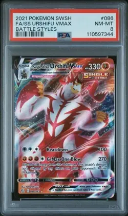 URSHIFU VMAX Single Strike #086 PSA 8 • 2021 POKEMON SWORD & SHIELD FULL ART - Image 2