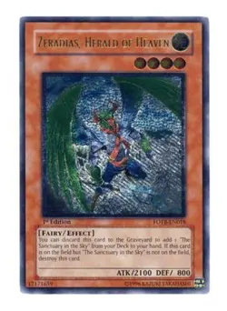 Yugioh! LP Zeradias, Herald of Heaven - FOTB-EN018 - Ultimate Rare - 1st Edition - Image 1