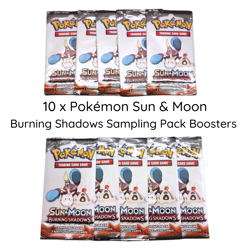 10 x Pokemon Sun & Moon Burning Shadows Sampling Pack Boosters - Image 1