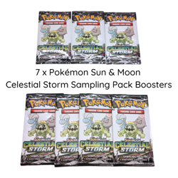 7x Pokemon Sun & Moon Celestial Storm Sampling Pack Boosters - Image 1