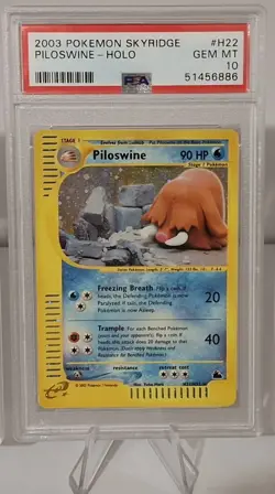 PSA 10 Pokemon Skyridge Piloswine #24 Holo Rare 2003 GEM MINT - Image 1
