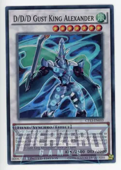 Yugioh D/D/D Gust King Alexander CT13-EN010 Super Rare LIMITED Ed Near Mint/LP - Image 1