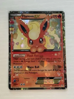 Pokemon TCG Flareon EX Holo Rare Card RC6/RC32 Generations Radiant Collection - Image 1