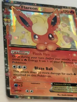 Pokemon TCG Flareon EX Holo Rare Card RC6/RC32 Generations Radiant Collection - Image 2