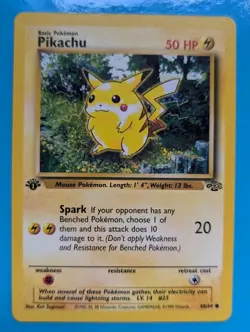 Pikachu / 1st Edition Jungle Set 60/64 / Near Mint NM Pokemon Card - Image 4