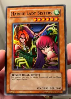Yugioh Card Harpie Lady Sisters MRD-E009 Super Rare NM Card - Image 1