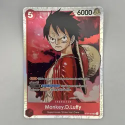 One Piece TCG Monkey D Luffy ST01-012 Super Rare Straw Hat Crew Red Card - Image 1