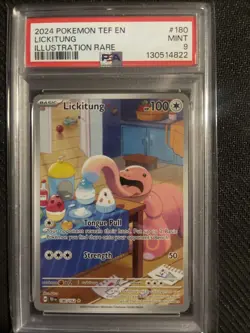 Pokemon en Temporal Forces Lickitung Illustration Rare Card PSA 9 Mint 180/162 - Image 1