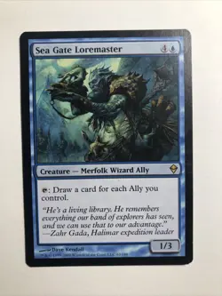 Sea Gate Loremaster Zendikar Rare 63/249 (Check Pics) MTG - Image 1