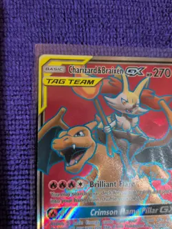 Charizard & Braixen GX 212/236 Full Art Tag Team Cosmic Eclipse Pokemon TCG- NP - Image 2