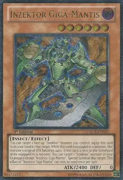 Yugioh! Inzektor Giga-Mantis - ORCS-EN021 - Ultimate Rare - 1st Edition Near Min - Image 1