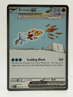 2023 Near Mint Pokemon Eiscue ex SIR 222/197 SV03 Obsidian Flames NM Special IR - Image 1