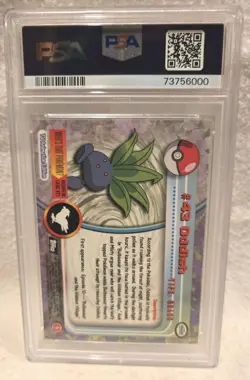 1999 Oddish Topps Pokemon TV #43 Regular PSA 7 - Image 2