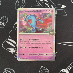 Pokemon TCG Team Rocket's Wobbuffet 082/182 Destined Rivals Rare Holo - Image 1