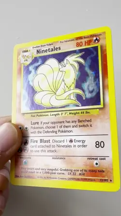 Pokemon Ninetails Holo Rare Base Set 12/102 Unlimited MP - Image 2