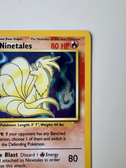 Pokemon Ninetails Holo Rare Base Set 12/102 Unlimited MP - Image 3