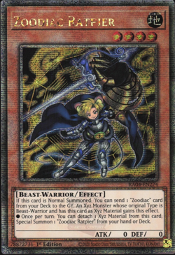 Yugioh Zoodiac Ratpier RA04-EN274 Quarter Century Rare 1st Edition - Image 1