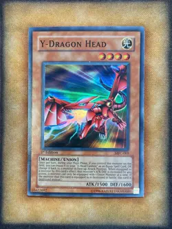 Yugioh Y-Dragon Head MFC-005 Super Rare 1st Ed LP - Image 1