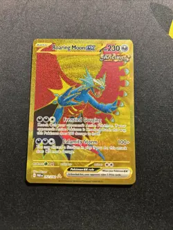 Roaring Moon ex 262/182 NM -Gold Rare Pokemon Card- Paradox Rift (7q) - Image 1