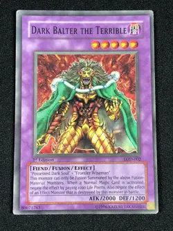 YUGIOH DARK BLATER THE TERRIBLE LOD-002 1ST SUPER (HP) - Image 1
