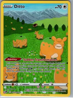 Ditto GG22/GG70 Crown Zenith: Galarian Gallery - Pokemon Card - NM - Image 1