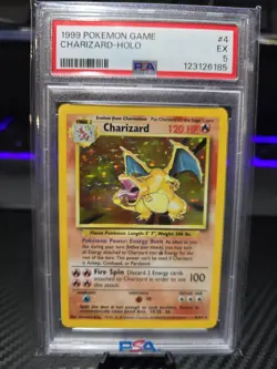 Pokemon TCG Charizard Base Set 2 Holo Rare Card 4/130 PSA 5 - Image 1