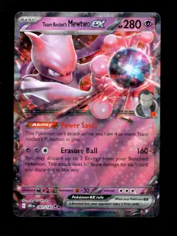 Pokemon TCG Team Rocket's Mewtwo ex 081/182 Destined Rivals Double Rare - Image 1