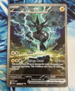 Pokemon TCG Zekrom ex SIR 166/086 Sv: Black Bolt Holo NM - Image 1