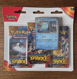 Pokemon TCG: Scarlet & Violet Surging Sparks 3-Pack Blister (Quagsire) - New - Image 1