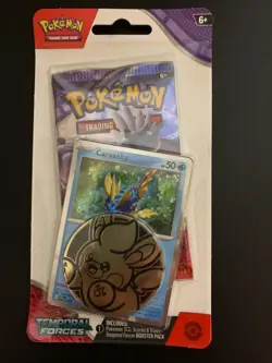 Lot Of 11 Pokemon TCG Temporal Forces Blister Booster Pack Carvanha & Coin - Image 3