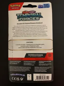 Lot Of 11 Pokemon TCG Temporal Forces Blister Booster Pack Carvanha & Coin - Image 4