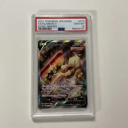 2021 Pokemon Japanese Sword & Shield Eevee Heroes Flareon V Fa #073 PSA 10 - Image 4