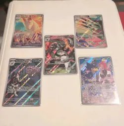 ENG Pokemon Destined Rivals Lot Of 5 Illustration Rares MINT - Image 1