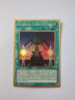 Yugioh Numeron Chaos Ritual MGED-EN050 Premium Gold Rare 1st Edition LP - Image 1
