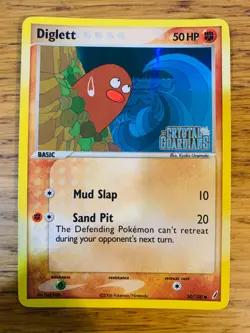 NM! Diglett (50/100) EX Crystal Guardians Stamped Reverse Holo Pokemon Card! - Image 1