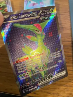NEAR MINT! Iron Leaves ex (186/162) Temporal Forces Full Art Pokemon Card! - Image 3