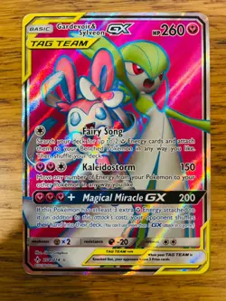 Gardevoir & Sylveon GX (204/214) Unbroken Bonds Tag Team Full Art Pokemon Card! - Image 1
