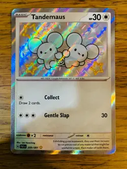 NM! Tandemaus (209/091) Paldean Fates Baby Shiny Rare Pokemon Card! FREE P&P! - Image 1