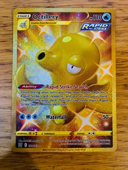 NEAR MINT! Octillery (178/163 Battle Styles Secret Rare Gold Pokemon Card! - Image 1