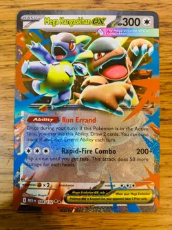 NM! Mega Kangaskhan ex (104/132) Mega Evolutions Double Rare Holo Pokemon Card! - Image 1