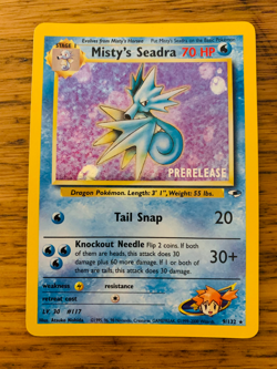 PreRelease Misty's Seadra (9/132) Holo Gym Heroes Promo Pokemon Card! FREE P&P! - Image 1