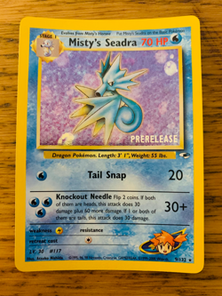 PreRelease Misty's Seadra (9/132) Holo Gym Heroes Promo Pokemon Card! FREE P&P! - Image 4
