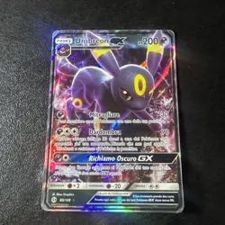 Pokemon Card Umbreon GX 80/149 Sun & Moon Base Set Ultra Rare Holo Ita Played - Image 2