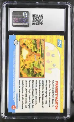 Pikachu’s Vacation 42 Topps Silver Foil Pokemon Graded Pokemon Card CGC 9 - Image 2
