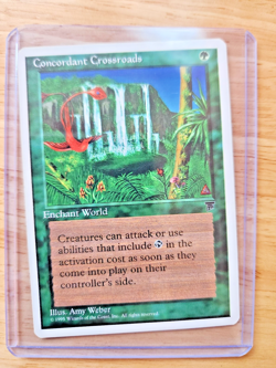 Concordant Crossroads Magic The Gathering Legends (1994) Green - NM - Image 3