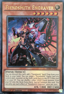 Fiendsmith Engraver - RA04-EN049 Ultra Rare 1st Edition YuGiOh TCG Card - Image 1